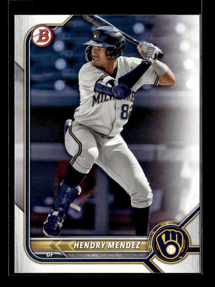 2022 Bowman Draft Paper Hendry Mendez Brewers #BD-116 5 Card Lot