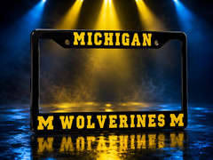 Michigan Wolverines License Plate Frame Cover – Black – EliteAuto3K