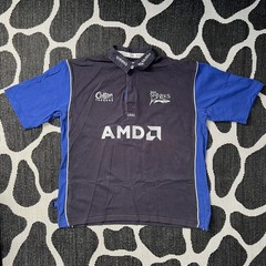Vintage Sale Sharks 2002 / 2003 Cotton Traders Short Sleeve Rugby Shirt XL AMD