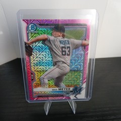 2021 Bowman Chrome Pink Mojo Refractor /199 #BCP201 Max Meyer Miami Marlins