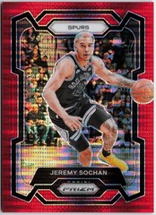 2023-24 Panini Prizm #122 Jeremy Sochan Prizms Red Seismic #/299