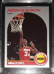 1990-91 AKEEM OLAJUWON Houston Rockets NBA Hoops Basketball Card #127