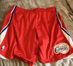 LOS ANGELES CLIPPERS Basketball ADIDAS Red 2XL Sewn Shorts NBA Men