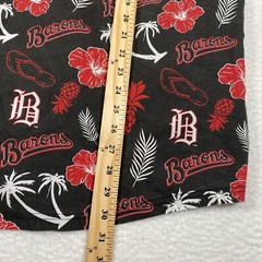 Birmingham Barons Hawaiian Shirt Adult XL Black Red Short Sleeve Floral MiLB