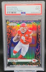 2024 Panini Prizm Rashee Rice Snake Skin Prizm PSA 9 SP Card #141 Cheifs