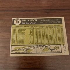 1961 TOPPS #70 BILL VIRDON PITTSBURGH PIRATES BASEBALL CARD Ex+
