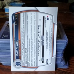 2023 Topps Bowman Draft Max Clark Chrome Prospect Autos Refractor /499 Tigers