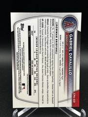 Gabriel Davalillo 2025 Bowman Chrome 1st Auto #CPA-GD Angels (Read Description)