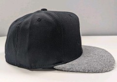 NYC Football Club Mitchell & Ness Fitted Cap Hat Furry Brim Black/Gray Sz 7 3/8