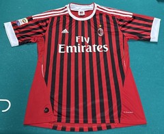 AC Milan 2011-12 Home Soccer Jersey #13 (A. Nesta) Adidas Men’s XL