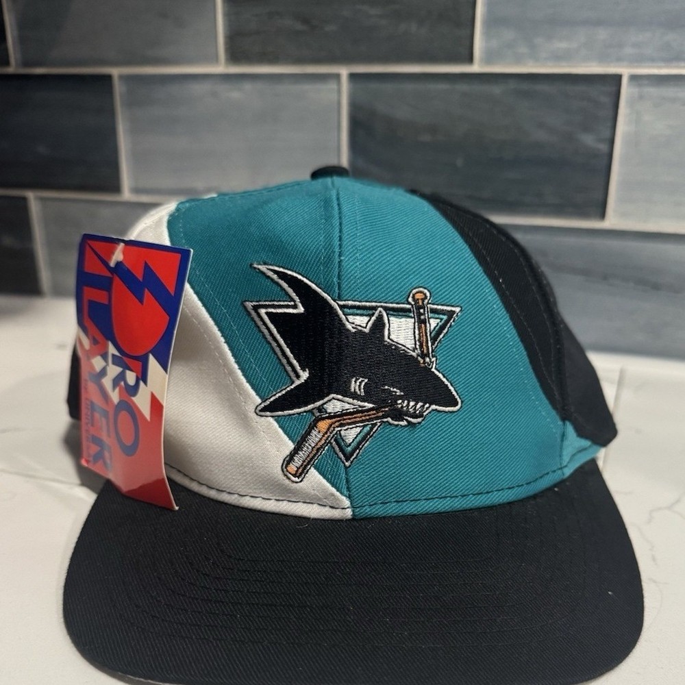 Pro Layer San Jose Sharks NHL Snapback Hat Teal Black White Officially Licensed