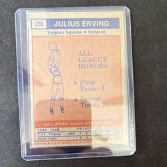 Topps 1972-73 Julius Erving #255 ABA All-Stars Virginia Squires Card