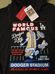 New Mitchell & Ness Mens MLB Los Angeles Dodgers Dodger Dog Hoodie.