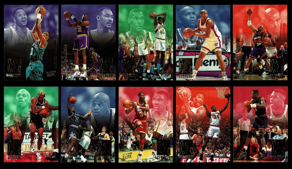 1993-94 Fleer Ultra Basketball – Rebound Kings 10-Card Set – Complete
