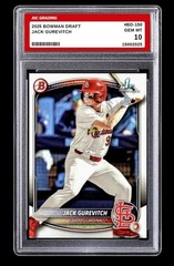 2025 Jack Gurevitch 1st Bowman Draft Rookie Card #BD-150 Cardinals Graded 10