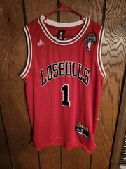 Derrick Rose Adidas Chicago Stitched Latin Los Bulls Basketball Jersey Sz Large