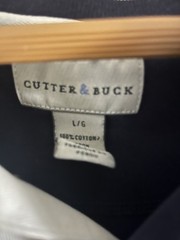 Chicago Bears Cutter & Buck Navy Polo with White Trim and Orange &lsquo;C&rsquo; Embroidery