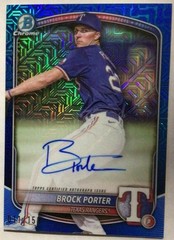 2025 Bowman Chrome Brock Porter Blue Mojo On Card Auto #11/150 Brewers #BMA-BP