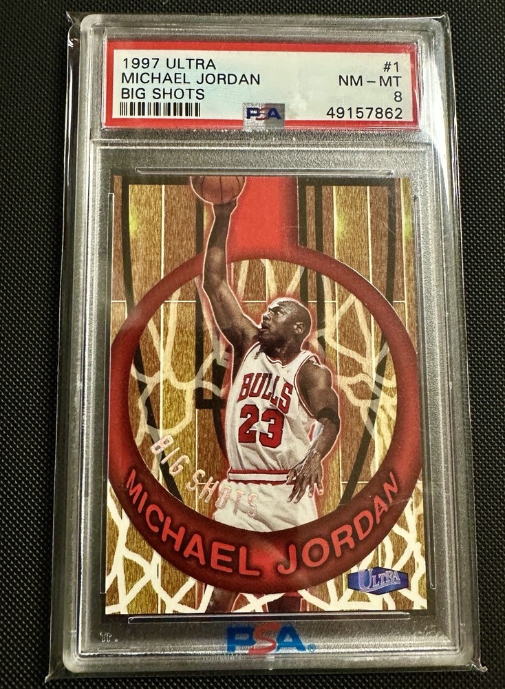 Fleer Ultra 1997-98 Big Shots Michael Jordan #1 BS PSA 8 Chicago Bulls