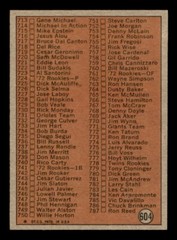 1972 Topps Baseball #604 6th Series Checklist (657-787) NM/MT *d9