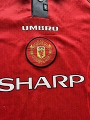 Original Man United 1996-1998 Home Shirt, Size LB chest 76-81cm height 156cm