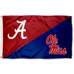 Alabama vs Ole Miss House Divided 3×5 Flag Banner