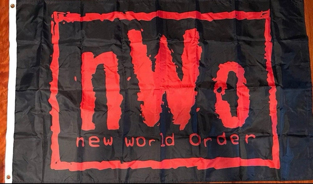 NWO New World Order Wrestling 3×5&prime; Flag Banner Wrestle Fan Gift Black Red