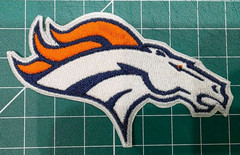 Denver Broncos 3.75&Prime; Iron /Sew On Embroidered Football Logo NFL