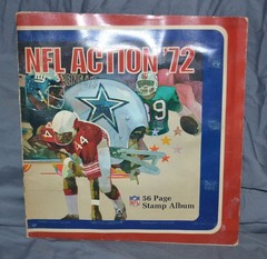 NFL Action ‘72 Sunoco 56 page Stamp Album Stickers – 17 Complete Teams