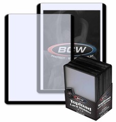 25 BCW Black Border Toploader 3×4 Standard Trading Quality Card Holder Rigid PVC