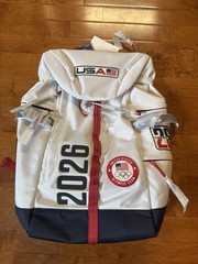 Ralph Lauren Team USA Olympic backpack white red navy blue 2026 official