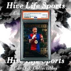 Raphinha 2025-26 Megacracks Liga EA Sports Special One Black SP Barcelona PSA 10