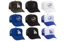 LA Baseball Polyester Foam Front Mesh Backing Trucker Hat – HTV Printed Logos