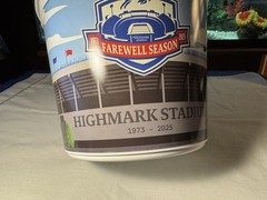 2025 Popcorn Bucket NFL Football Buffalo Bills Farewell Season 1973 to 2025 Logo