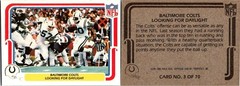 1980 Fleer BALTIMORE COLTS #3 VG