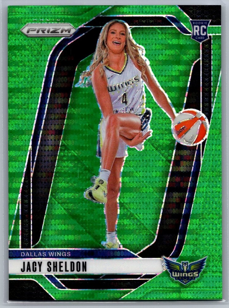 2024 Panini Prizm WNBA JACY SHELDON Green Pulsar Rookie #141 /25 RC Wings Sky