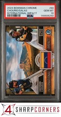 2024 BOWMAN CHROME INTERNATIONAL IMPACT JACKSON CHOURIO-ETHAN SALAS RC PSA 10