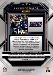 2022 Panini Prizm #224 Lawrence Taylor Green Prizm Giants