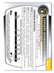 Yophery Rodriguez 1st (RC) Sky Blue #/499 2025 Bowman #BP-36