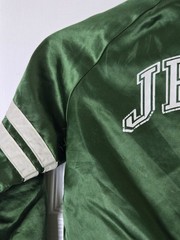 Vintage 80s Chalk Line New York Jets Satin Jacket Youth Size Small (6/7) Green