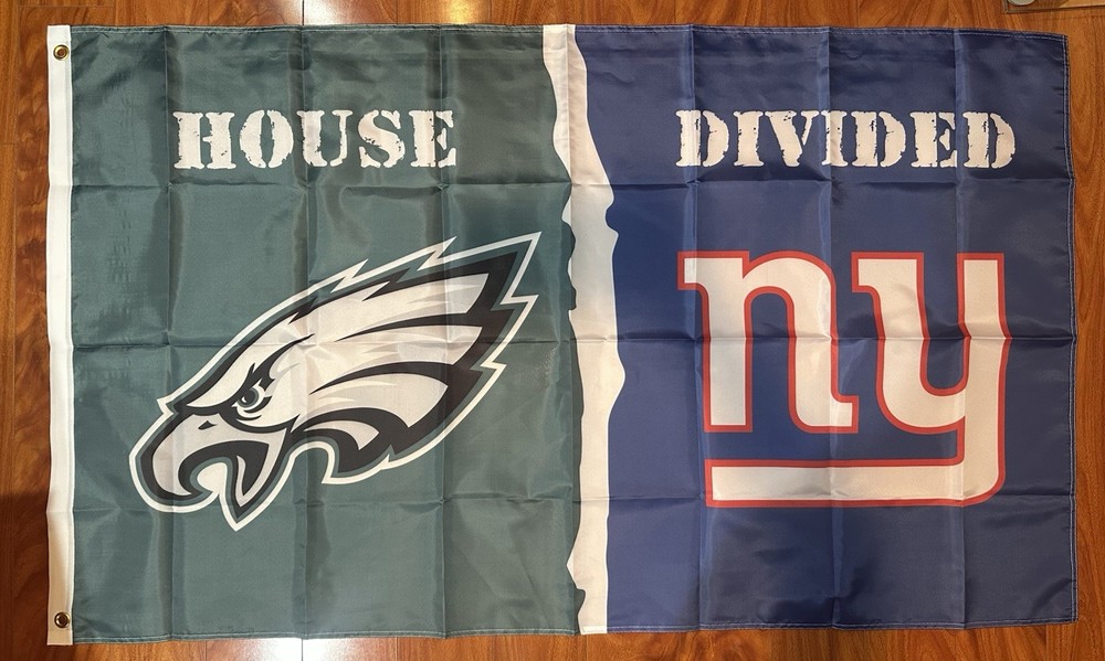 Philadelphia Eagles New York NY Giants House Divided Rivalry Flag 3×5 Banner