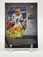 Trae Taylor 2026 Leaf Metal Shimmer Pink /6 – Nebraska Cornhuskers