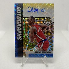 2020-21 Panini Mosaic Danny Manning Gold Blue Auto /8 LA Clippers