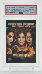 2025 WWE Topps Now Rhea Ripley Iyo Sky Bianca Belair Rainbow Foil PSA 10 #WM5SP