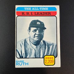1973 Topps All-Time Leaders Babe Ruth #474