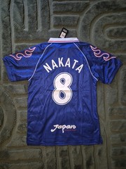 Retro International Football Shirt #8 Home Blue Mens X Large