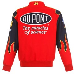 2024 Authentic Nascar Jeff Gordon Flame Dupont Cotton Jacket JH Design Red Navy