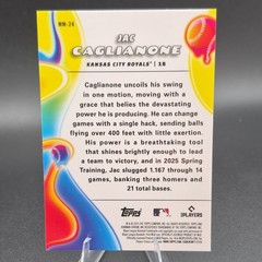 Topps 2025 Bowman Chrome Melt Mashers Jac Caglianone Royals #MM-24
