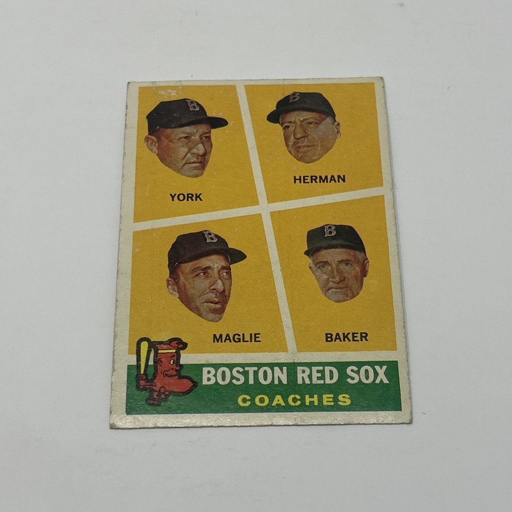 Topps 1960 Boston Red Sox Coaches #456 Baseball Trading Card