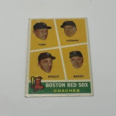 Topps 1960 Boston Red Sox Coaches #456 Baseball Trading Card